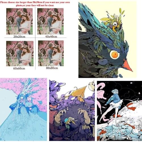 Diy Diamond Painting Custom Figure Painting Bluebird Square Diamond Round Diamond Full Diamond Cross Stitc Mosaic Home Decora