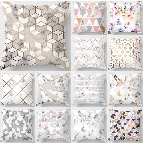 Ocean Marble Geometric Sofa Decorative Cushion Cover Pillow Pillowcase Polyester 45*45 Throw Pillow Home Decor Pillowcover 40893