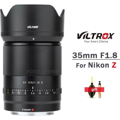 VILTROX 35mm F1.8 Full Frame AF Lens Wide Angle Prime Large Aperture Lens for Nikon Z6 Z7 II Z50 ZFC Z Mount Camera Lens