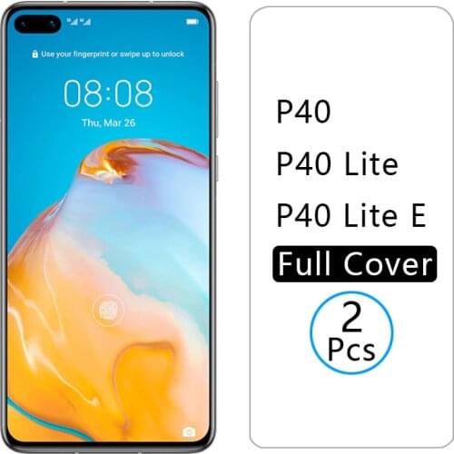 Original protective glass for huawei p40 lite e tempered glass screen protector on huaweip40 p 40 light p40lite glas film huawey