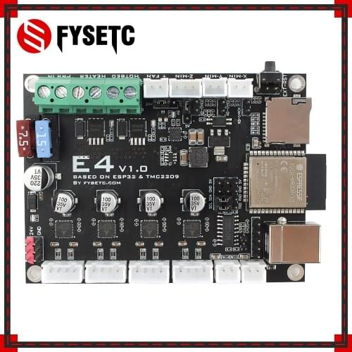 FYSETC E4 board minimal 3D printer control board based on the ESP32 microcontroller from ESPRESSIF built-in Wi-Fi and Bluetooth