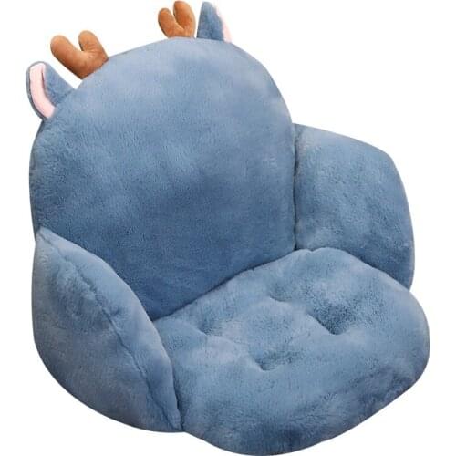 Warm Plush Animal Shape Backrest Pillows Breathable Soft Lounge Chair Seat Cushion Non-slip Tatami Mattress Home Decor