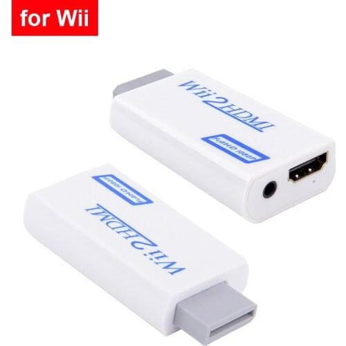 Full HD 1080P Wii to HDMI-compatible Converter Adapter Wii2HDMI-compatible Converter 3.5mm Audio for PC HDTV Monitor Display