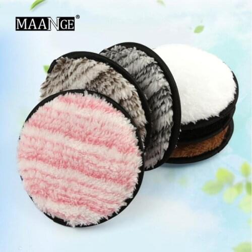 Microfiber Face Cleaner Makeup Remover Towel Plush Puff Reusable Makeup Remover Pads Cotton Wipes Cleansing Cloth Pads