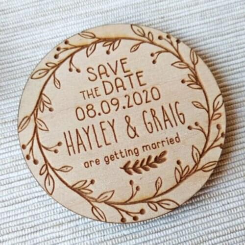 Custom Personalized Rustic Wedding Announcement Save the Date Magnets Wood Engraved Wedding Favors wood invitation card
