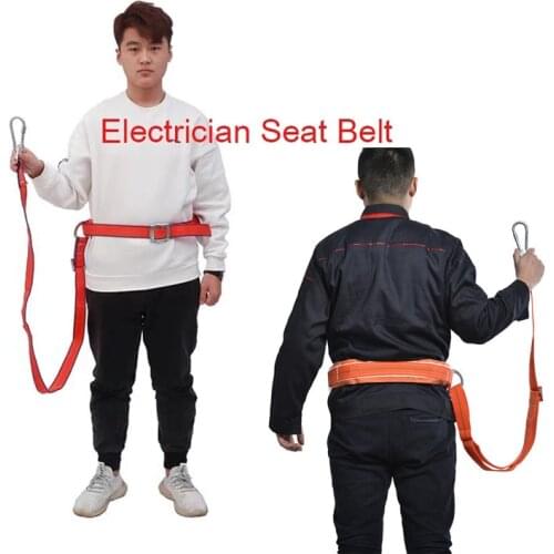 Electric Work Industry Pole Climbing Safety Belt, CE Certification High-Altitude Building Tree Climbing Protective Safety Belt