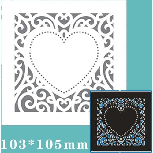 103*105mm Heart Lacer Cutting Metal Dies for 2020 New Stencils DIY Scrapbooking Paper Cards Craft Making New Craft Decoration