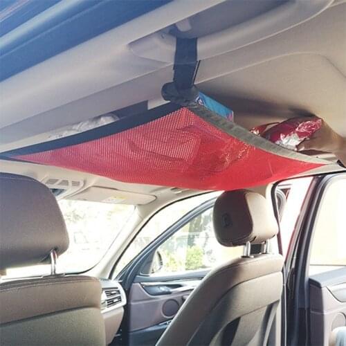 Car Roof Storage mesh pocket folding storage car luggage clothing storage bag armrest hanging bag Storage Organizer