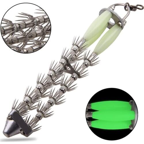 Shaddock 650g 31.5cm/12.4in Squid Hooks Luminous Fishing Lures Baits Squid Jig Hooks Fishing Lure Hook Bait Tackle