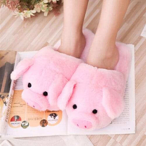 Cute Non-slip Winter Animal Women Slippers Home Female Comfort Floor Women Shoes Cotton Ladies Indoor Slippers Plush Slipper
