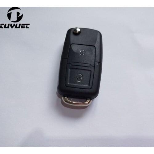 2 Buttons Folding Flip Remote Key Case Shell Fob for VW Volkswagen Old Skoda Octavia Elite Superb