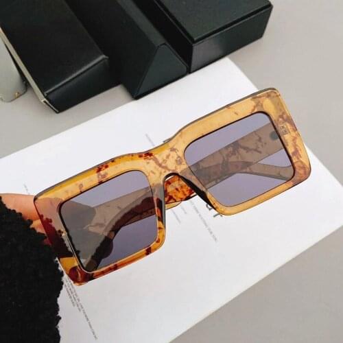 Square Sunglasses Women Fashion Retro Gradient Leopard Sun Glasses 2021s Men Big Frame Cat Eye Sunglass Vintage Eyewear UV400