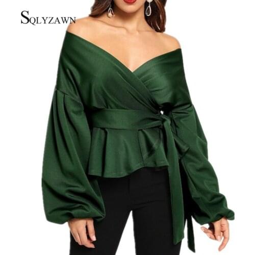 SQLYZAWN Off Shoulder Blouses