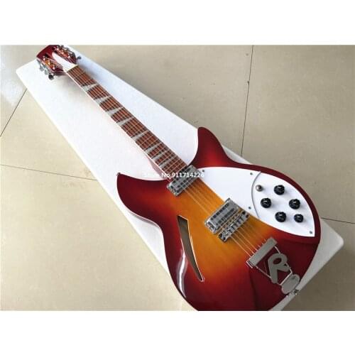 2021 High quality 12 String Electric Guitar, Ricken 360 Electric Guitar,Cherry red Burst body,Rosewood fingerboard,free shipping