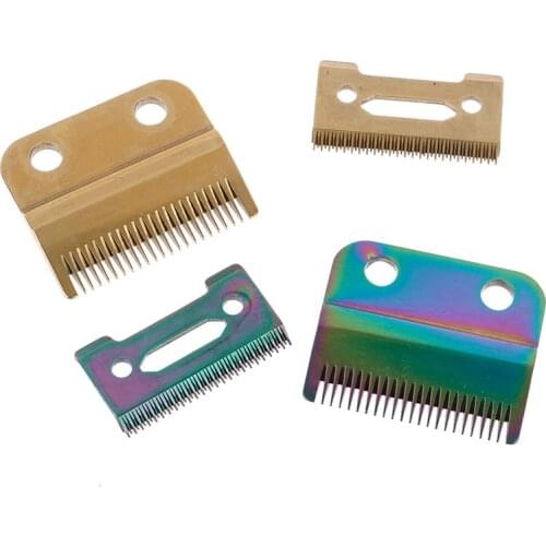 2Pcs Replacement Movable Blade Steel Accessories Golden For Choice Golden Screws Professional Hair Clipper Blade Carton