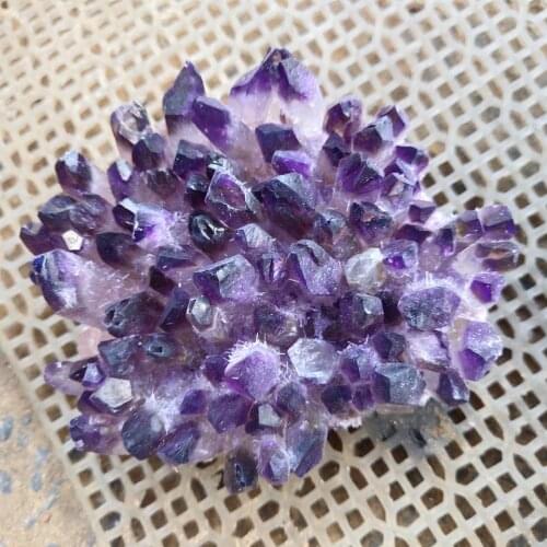 1pcs 400-500g Natural Amethyst cluster raw stones geode reiki healing quartz crystal minerals gemstone remove negative energy