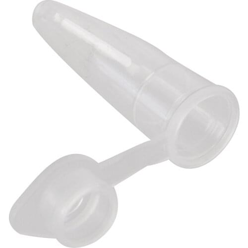1000 Pcs 0.2ml Round Bottom Centrifuge Tubes w Attached Caps Clear White