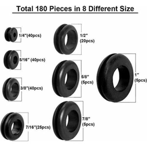 180pcs/box Sealing Grommet Rubber O Ring Assortment Set Hydraulic Plumbing Gasket Paintball Washer Seals Water Tight Kits