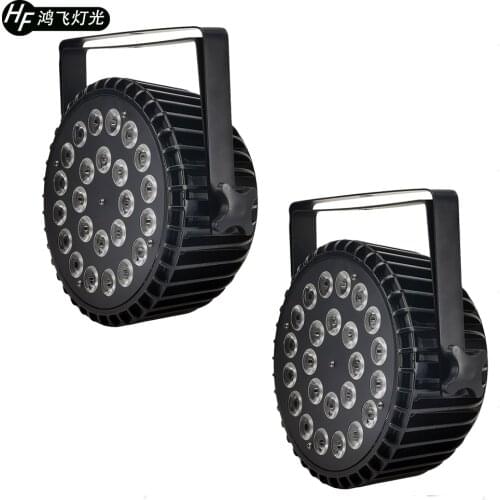 2 Pieces / 24x18w RGBWA UV 6in1 LED Par Light Aluminum Par Light DMX512 Professional Performance Lighting Equipment