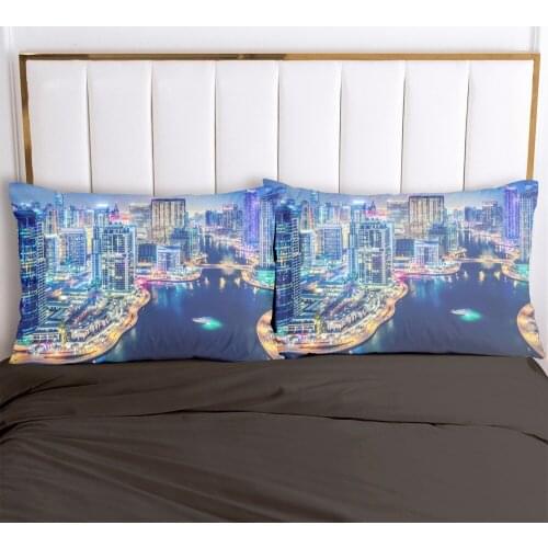 3D HD Custom Pillow Case Pillowcase 50x70 50x75 50x80 70x70cm Decorative Pillow Cover Bedding City Drop ship