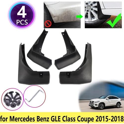 4 PCS for Mercedes Benz GLE Class Coupe C292 2015 2016 2017 2018 Mudguards Mudflaps Fender Guards Mud Flaps Splash Accessories