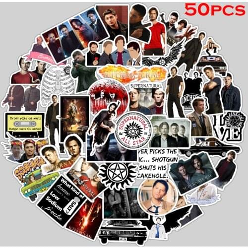 50pcs/pack Supernatural graffiti stickers waterproof PVC material stickers DIY bicycle luggage skateboard