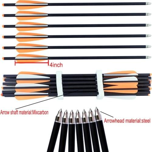 60pcs archery bow and arrows 20 inch Bow 8.8mm Carbon Arrow Crossbow Bolts 4inch Vanes Feather Hunting Hot sale