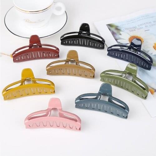 Acrylic Hair Claw Hairpin Simple Bath Hair Clips Candy Sweet Girls Simple Hair Accessories Large Size