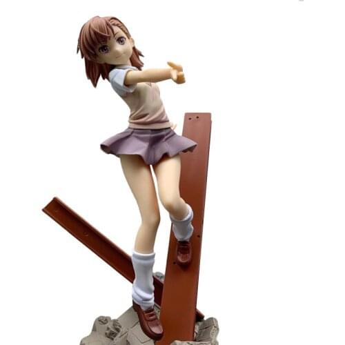 Anime A Certain Magical Index Scientific Railgun Misaka Mikoto Action Figure Model Statue Doll Collection Toy Desktop Decoration