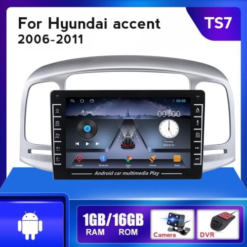 2din GPS Android 8.1 IPS For Hyundai Accent 2008 2009 2010 2011 Car Radio Multimedia Player Auto Navigation Gps With Camera DVR