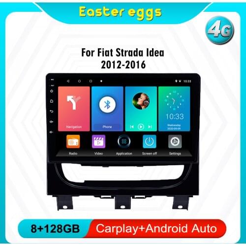 Eastereggs Car Radio 9 Inch 2 Din Android Car DVD Multimedia Player For Fiat Strada 2013-2017 GPS Navigation Bluetooth Autoaudio