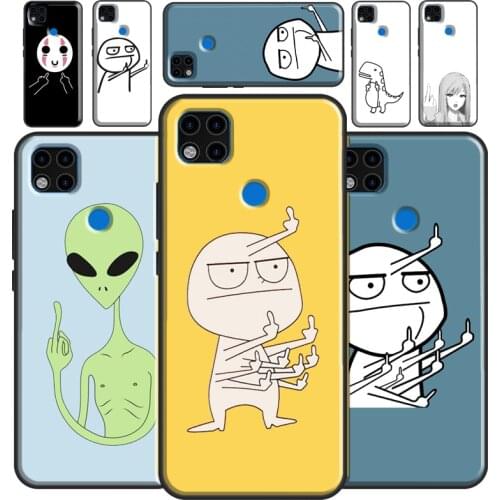 Funny Middle Finger Memes Phone Case For Xiaomi Redmi Note 10 Pro Note 7 8 8T 9S 9A 9C 9T K40 7A 8A Note 9 Pro Cover