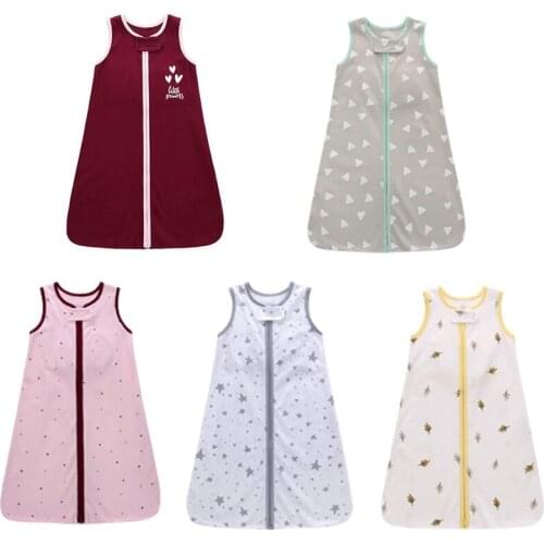 Cotton Children Anti Kick Quilt Summer Baby Sleeping Bag Sleeveless Sleepware Kids Sleepsack Breathable Sleep Sack Detachable