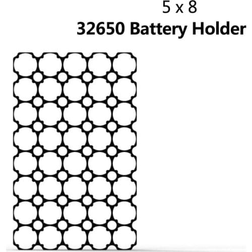 32650 32700 5*8 Battery Holder Bracket Cell Safety Anti Vibration Plastic Brackets For DIY Assembling 32650 Battery Pack 2/4/10p