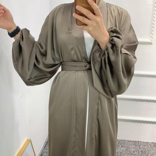 Hot Sell Simple muslim Dress Smooth Silky Elegant pure color Long Muslim Dresses Women Modest Wear Clothing EID robes WY160