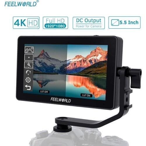 FEELWORLD F6 Plus photography Monitor 5.5 Inch On-Camera Field 1920*1080 HD IPS Touchscreen 4K Monitor Kit for Canon Sony Nikon