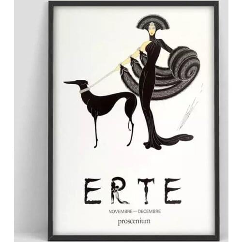 Wall Art Home Erte Original Art Deco Decor Hd Print Modular Black Picture Posters Canvas Painting For Bedroom Artwork No Frame