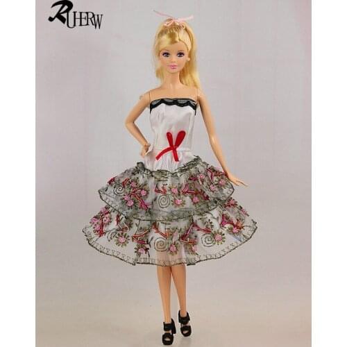 2020 New Fashion handmake short dress for barbie doll unique summer clothing Free Shipping