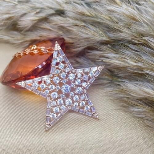 NEW Trendy 925 Silver Necklace Turkish Jewelry Birthday Gift Star Fashion Necklace For Women Minimalist Style Luxury Designer