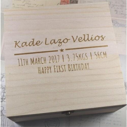 Personalised New Baby Keepsake Box - Baby Memory Box New Baby Keepsakes Wedding Couple Gift Baby Shower Engraved Wooden Box