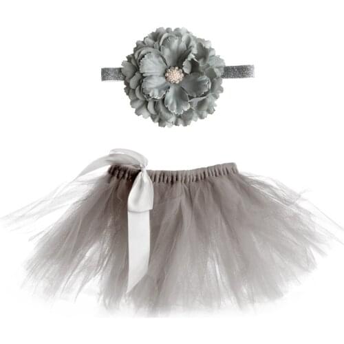 Lovely Baby Newborn Toddler Girls Hairband Tutu Skirt Photo Prop Costume Outfit C5AF