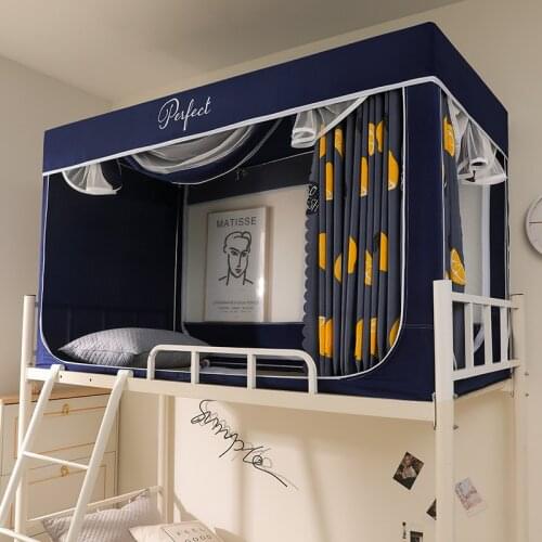 Student Dormitory Bunk Bed Mosquito Net Dormitory Mosquito Net Anti-Mosquito Light Blocking Bed Curtains