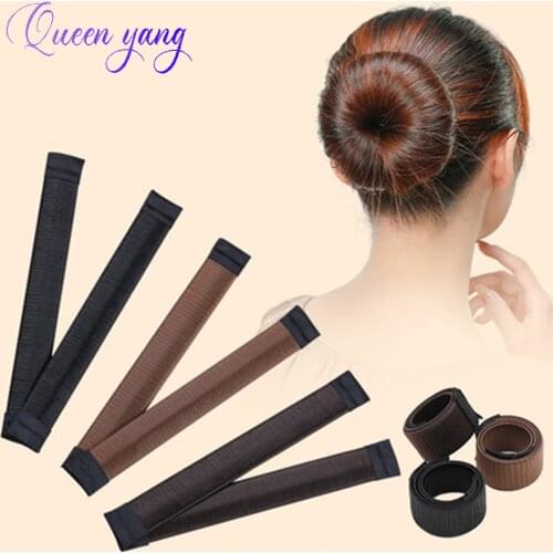 QUEENYANG Ladies Synthetic Hair Coiler French Hair Coiler Arrange Broken Hair Black Brown Curler Wig Accessories