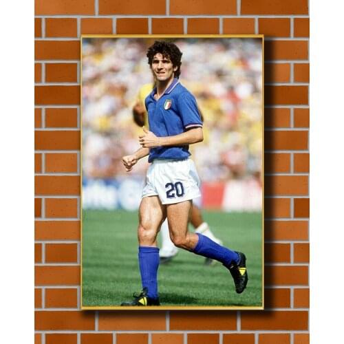 Silk Poster Home Decoration Paolo Rossi Italy Legend Great Footballer Star (1) Wall Art Christmas Gift