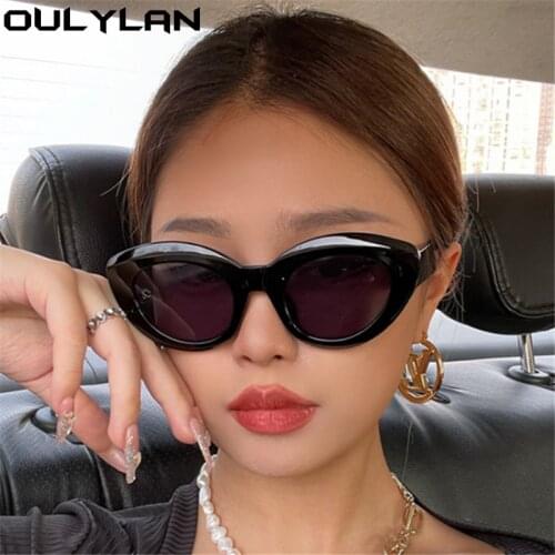 Oulylan Cat Eye Fashion Sunglasses Women Vintage Luxury Brand Designer Black Glasses Sun Glasses Female UV400 Eyewear Shades