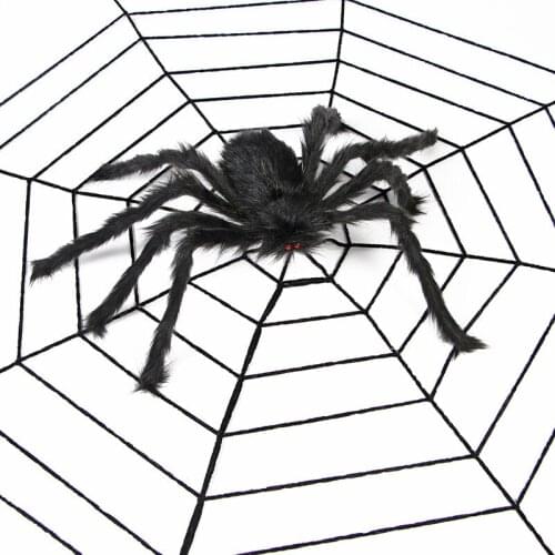 Simulation 30cm Super Big Plush Spider Made Of Wire And Plush Black And Multicolour Style For Party Or Halloween Decorations