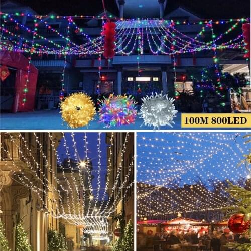 LED Christmas String Lights 10-100M Garland Waterproof Fairy Light For Home Party Party Wedding Garden Outdoor/Indoor Decor