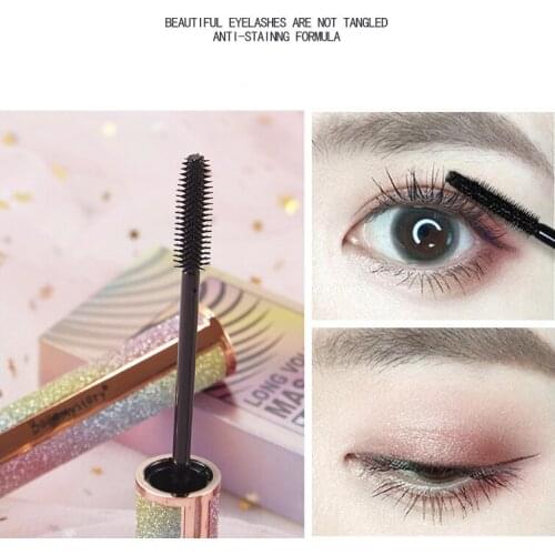 Diamond Glitter Mascara Quick Dry Water Drop Makeup Long Lasting Waterproof Curling Thick Shiny Eyelash Mascara