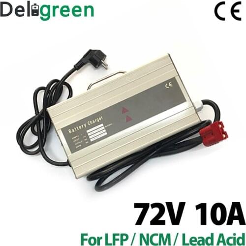 900W 72V 10A Smart Quick Chargers for 20S 2.4V LTO Battery Packs With Electric Standard Plug Socket for UPS Solar Storgae System
