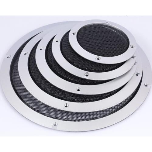 1pcs 2"~10"inch Speaker grille Protective Decorative cover net Silver Audio part